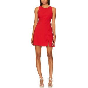 Likely 'Hunt' Red Bow Accent Crepe Dress Size 2